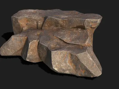 Mountain Rock 01 Low-poly 3D model