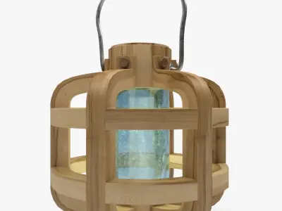 Wooden lamp 3D model