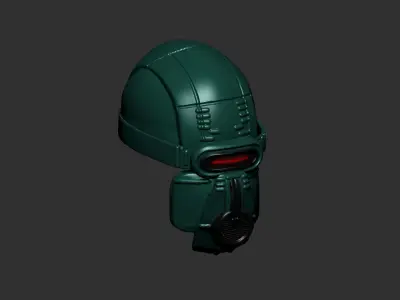 helmet high poly sculpt 3d printable  3D model 132
