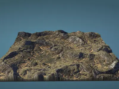 Highlands Heightmap Low-poly 3D model