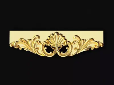 Central decor ornament for furniture 3D model 1102