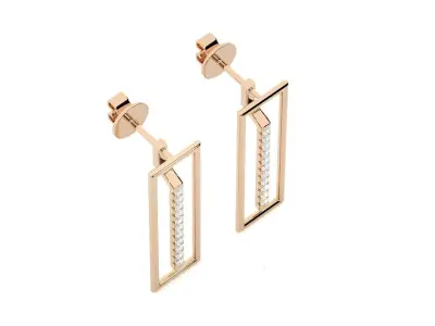 Light wight diamond earrings 3D print model