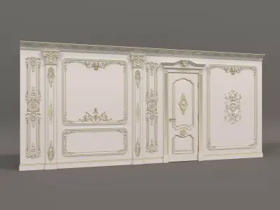 Wall Molding in Classic French style 37 3D model
