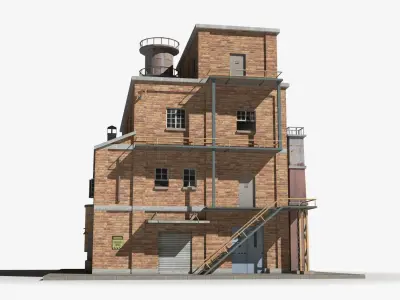 Factory xx14 Low-poly 3D model purchase