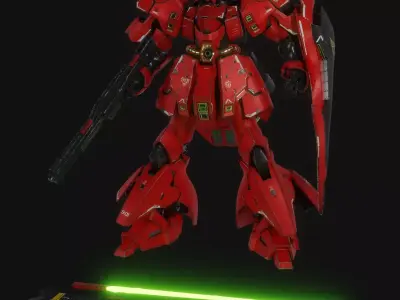 Sazabi MSN-04 Blender version 3D model