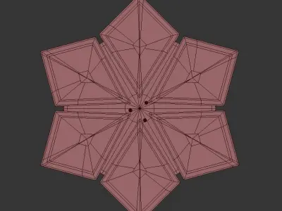 TIMMER led flower ceiling light 3D model