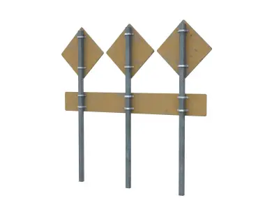 Street Sign 19 Low-poly 3D model