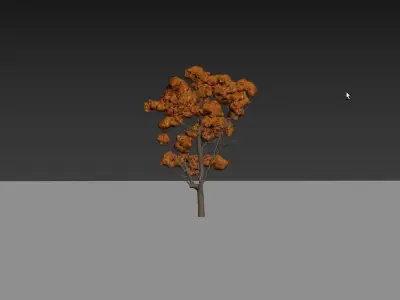 Low Poly Tree Autumn Stylish Low-poly 3D model
