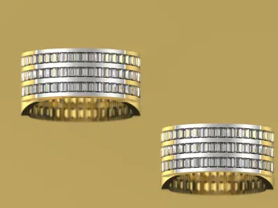 wedding couple ring cr0006 3D print model