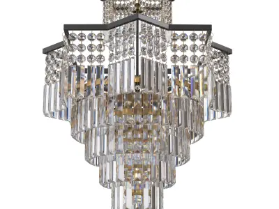 TOCHIC 8 Lights Black Crystal Chandelier 3D model