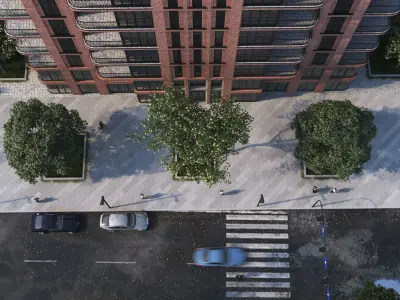 Apartment Building In Uk 3D model