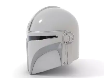 Metallic SciFi Helmet model pack Low-poly 3D model