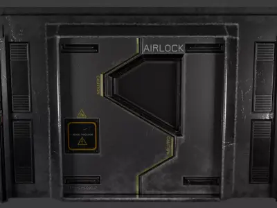 Sci-Fi Airlock Door 3D model