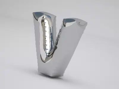 V Balloon Silver 3D model