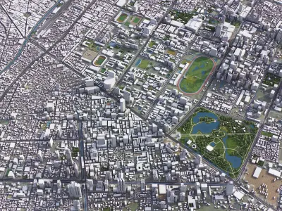 Bangkok - City 3D Model Low-poly 3D model