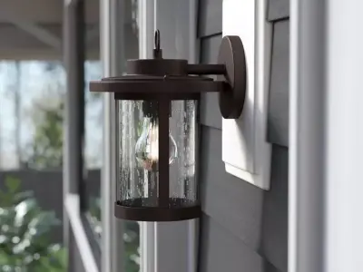 Sandin Seeded Glass Outdoor Sconce - 2 Colour 3D model