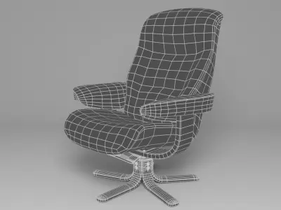 Comfy chair Low-poly 3D model