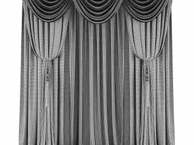 Curtains512 curtains Low-poly 3D model