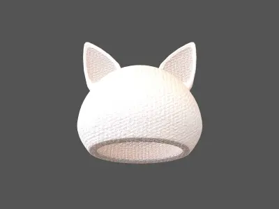 Fox Ear Hat V1 003 Low-poly 3D model
