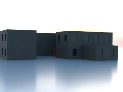 City Fire Station 5 Low-poly 3D model