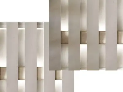 Wall panel wood gypsum 4 3D model