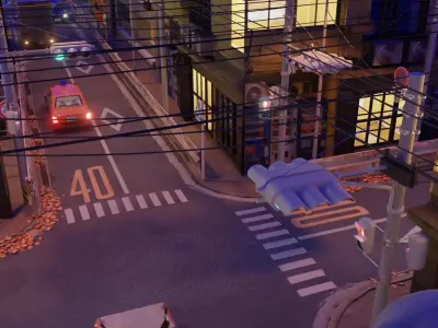 Tokyo Street Scene 3D model