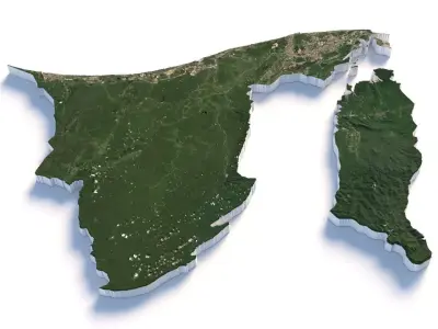 Brunei Country Terrain 3D model