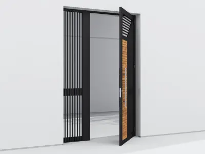 Aluminium door 234 3D model