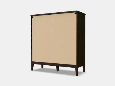 IDANAS Cabinet with bi-folded glass doors Low-poly 3D model