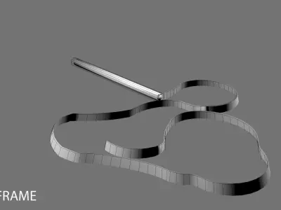 Gymnastics Apparatus - Ribbon 3D model