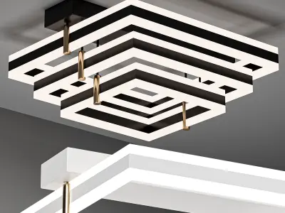 Modern Tricolor Light 3D model