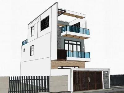 Casa Villa - 5 Modern SketchUp 3D Model 3D model