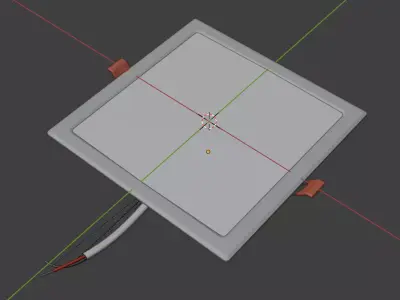 SquareLEDCeilingLight3DModel Low-poly 3D model