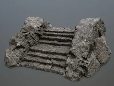 Rock  Gate Low-poly 3D model