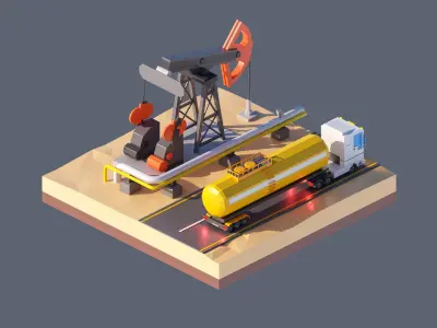 land 82A Low-poly 3D model