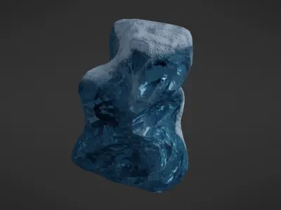 Iceberg rock Low-poly 3D model