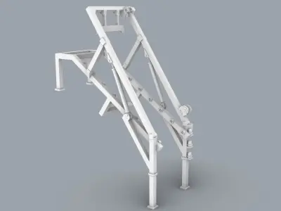 Lifeboat Free Fall Ramp Low-poly 3D model