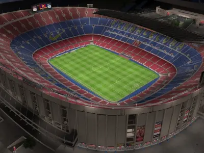 Camp Nou Barcelona Stadium 3D model