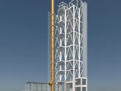 Buildings under construction set 02 3D Model Pack