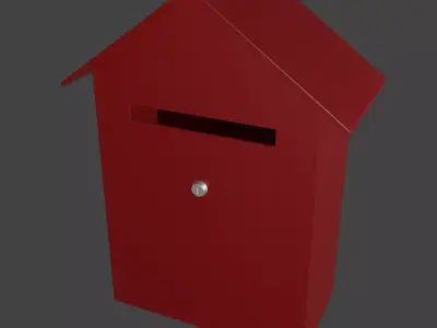 Red Mailbox 3D model