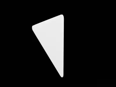 Street Sign Triangle Elongated Low-poly 3D model