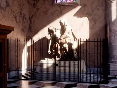 Cathedral Interior Environment - Blender Scene 3D model