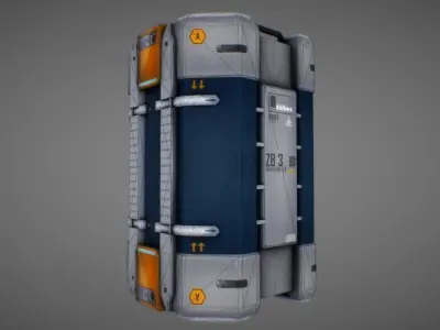Sci Fi Container 01 Low-poly 3D model