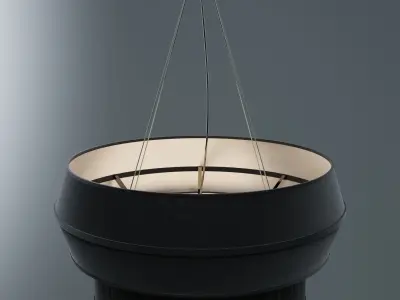Black Hanging Light or Ceiling Lamp 3D model