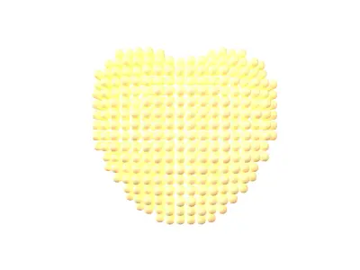 Voxel Heart Round Style v1 010 3D model