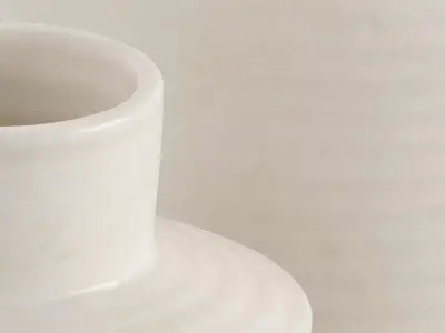 Cadeau White Stoneware Flower Vase 3D model