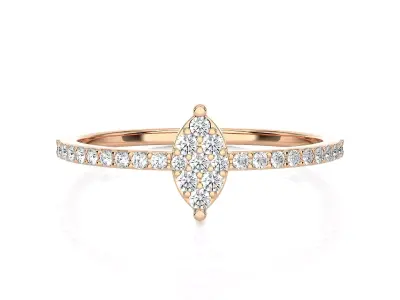 Light Minimalist Diamond Ring 3D print model