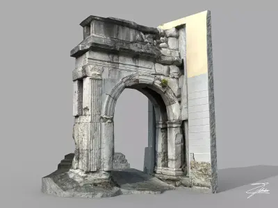 Arch of Riccardo Low-poly 3D model