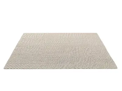 MELLAL HAND-KNOTTED WOOL RUG 3D model