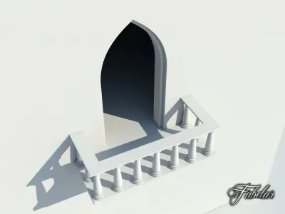 Balcony FREE Free low-poly 3D model